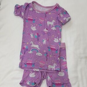 Little Sleepies Purple Unicorn and Rainbow Kids Pajamas